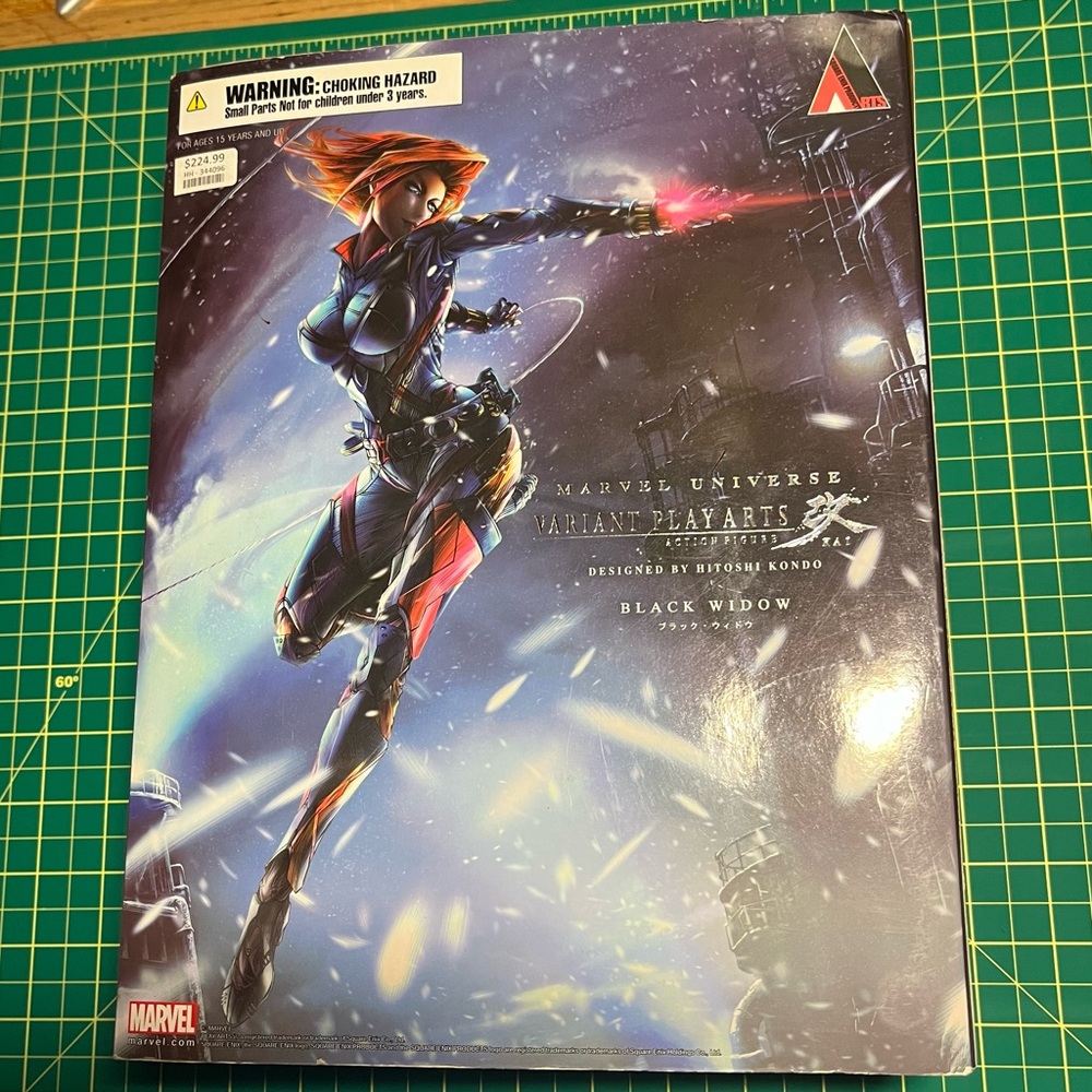 Marvel Variant Play Arts Kai Black Widow Figure - Black and Red